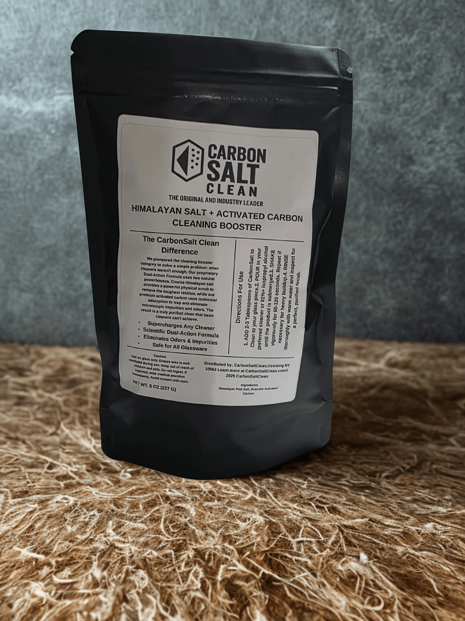 8 oz pouch of CarbonSalt Clean cleaning booster